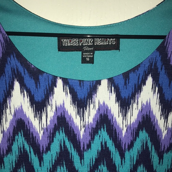 Chevron full length Dress - Picture 3 of 8